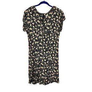 Retro Floral Dress 9 Black Boho Western Indie Folk Hippie Cottagecore Prairie